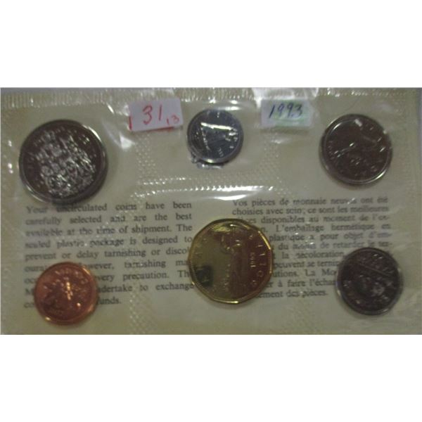 1993 PROOF CANADA MINT SEALED COIN SET