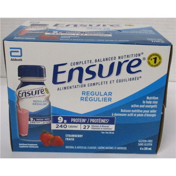 STRAWBERRY ENSURE REGULAR DRINK (6 BOTTLES X 235 ML) - BOX
