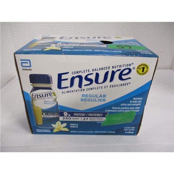 VANILLA ENSURE REGULAR DRINK (6 BOTTLES X 235 ML) - BOX
