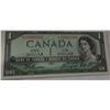 Image 1 : 1954 STAR SERIAL NUMBER UNCIRCULATED LAST OF CANADA $1 BILL