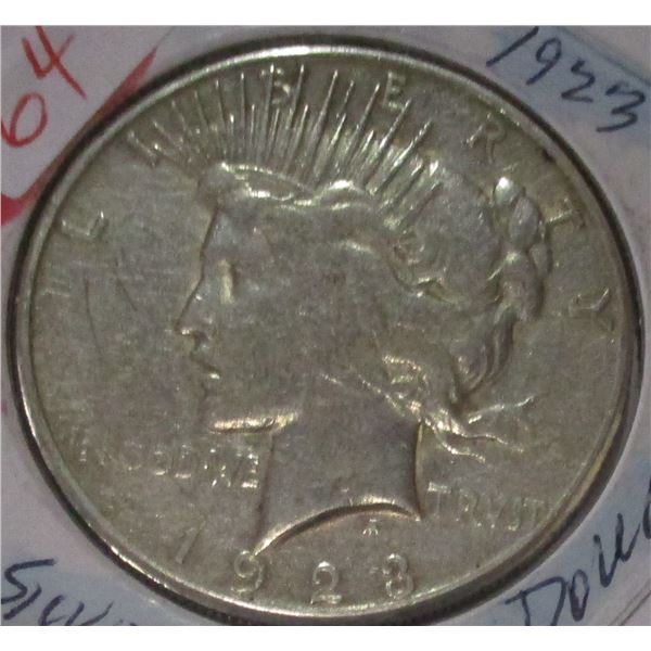 1923 USA LIBERTY SILVER PEACE DOLLAR