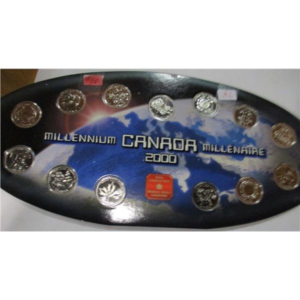 2000 MILLENIUM CANADA MINT QUARTER SET