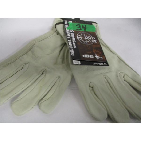 FREIGHT DAMAGE (AS IS):  ROPERS DRIVERS GLOVES (SIZE LARGE) - PAIR
