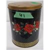 Image 1 : COLLECTABLE:  FLORAL TIN