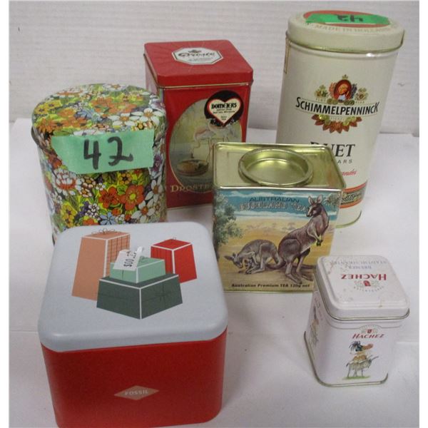 FLAT C/W FIVE ASSORTED TINS