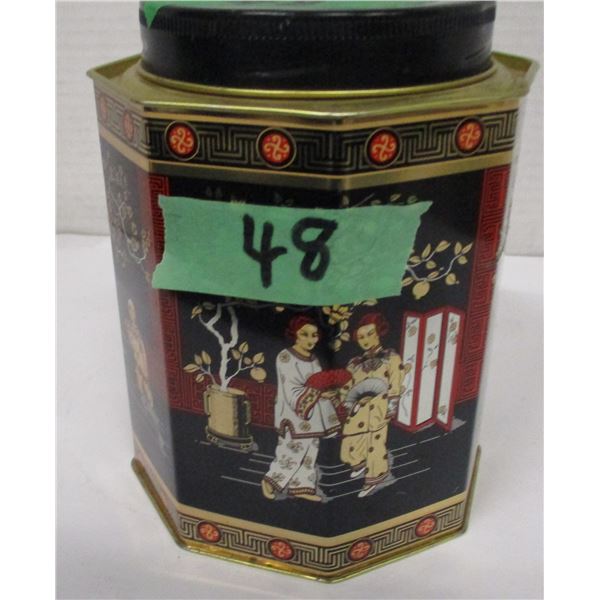 COLLECTABLE:  TIN C/W ORIENTAL PICTURES