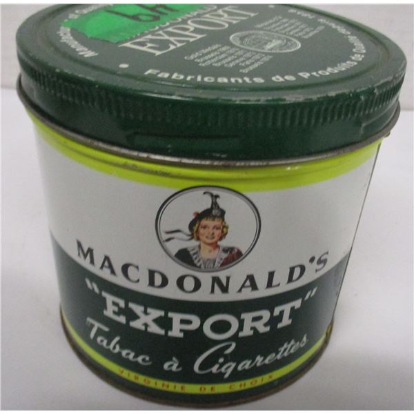 COLLECTABLE:  MACDONALD EXPORT TOBACCO TIN
