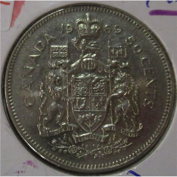 1969 CANADA HALF DOLLAR
