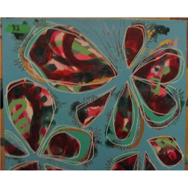 COLLECTABLE:  4 PAINTINGS ON CANVAS BY AN OBJIWA ARTIST