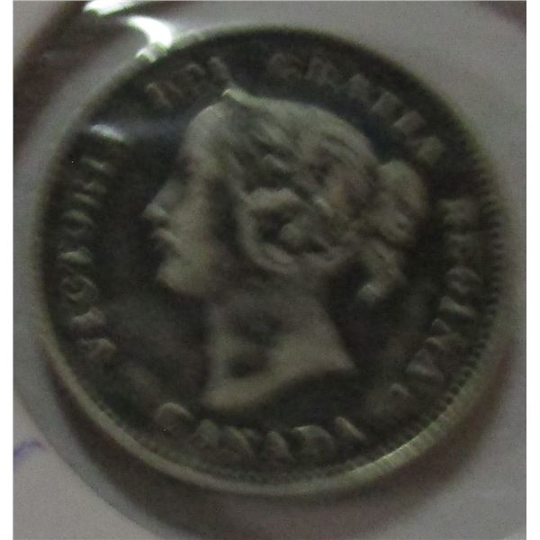 1901 CANADA VICTORIAN SILVER FIVE CENT