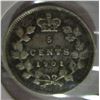 Image 2 : 1901 CANADA VICTORIAN SILVER FIVE CENT