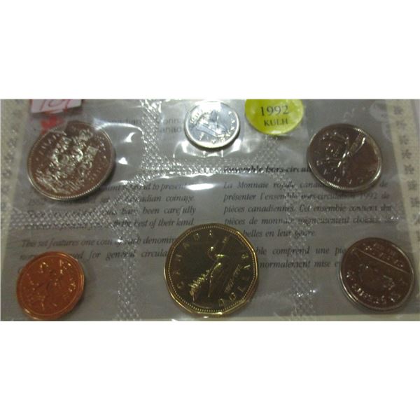 1992 DOUBLE DATE PROOF CANADA MINT SEALED COIN SET