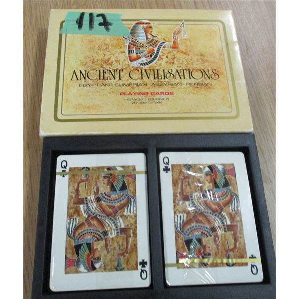 COLLECTABLE:  ANCIENT CIVILIZATIONS PLAYING CARDS MADE IN SPAIN C/W CERTIFICATE