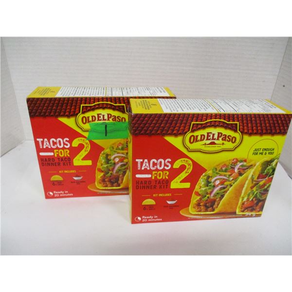 SHELF PULLS (AS IS):  2 HARD TACO KITS (DATED)
