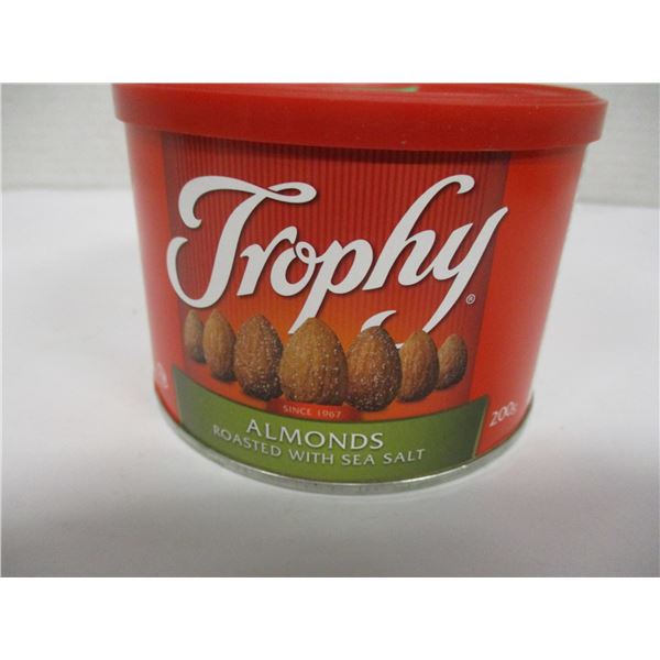 SHELF PULLS (AS IS):  ALMONDS ROASTED WITH SEA SALT (200G) - CAN (DATED)
