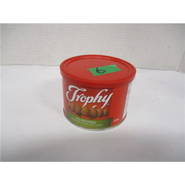 SHELF PULLS (AS IS):  ALMONDS ROASTED WITH SEA SALT (200G) - CAN (DATED)