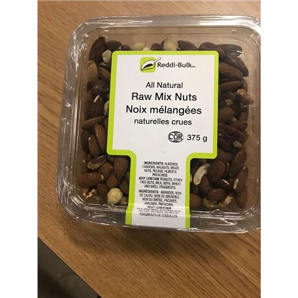 SHELF PULLS (AS IS):  ALL NATURAL RAW MIXED NUTS (375G) (DATED)