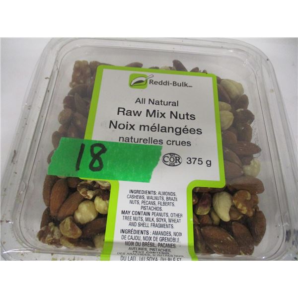SHELF PULLS (AS IS):  ALL NATURAL RAW MIXED NUTS (375G) (DATED)