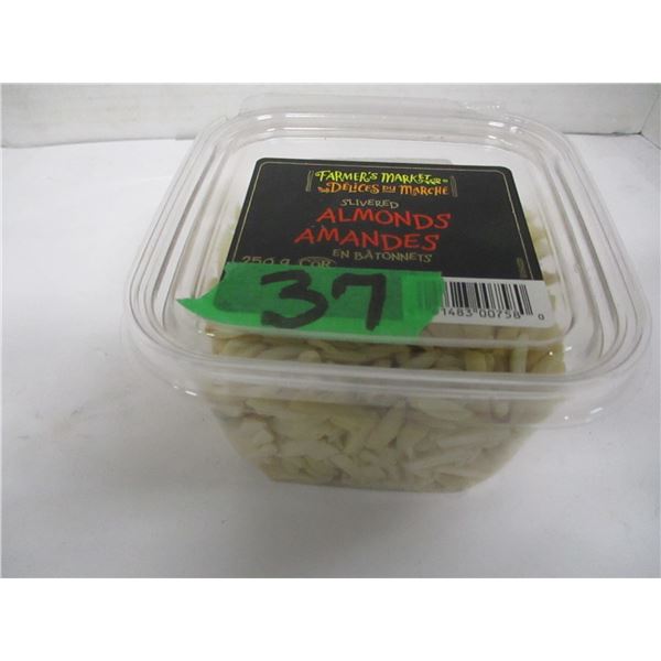 SHELF PULLS (AS IS):  SLIVERED ALMONDS (250G) - TUB (DATED)