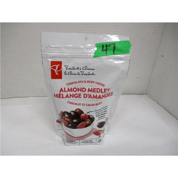 SHELF PULLS (AS IS):  ALMOND MEDLEY CHOCO & RUBY COCOA (DATED)
