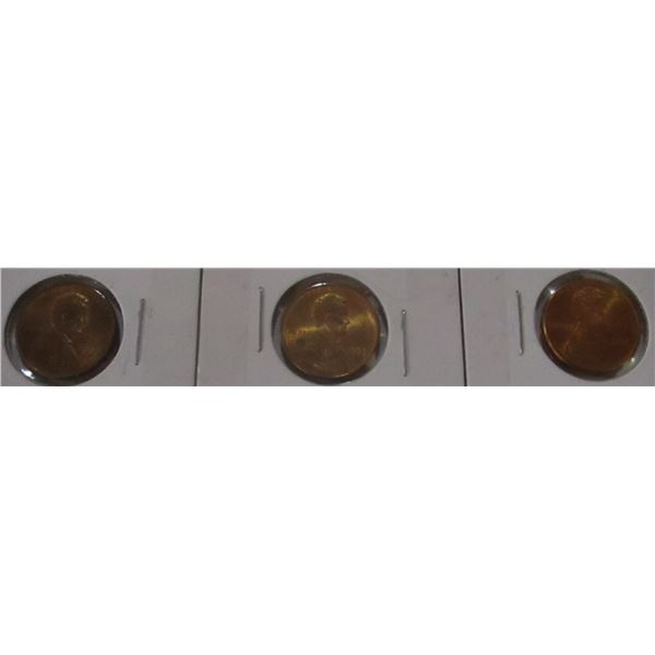 1990, 1993, 2000 UNCIRCULATED LINCOLN LAST OF USA PENNIES