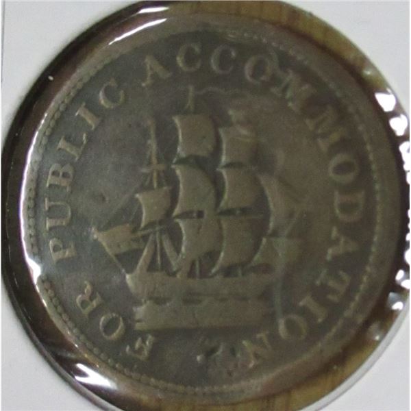 CANADA REPUBLIC ACCOMODATION LARGE PENNY TOKEN