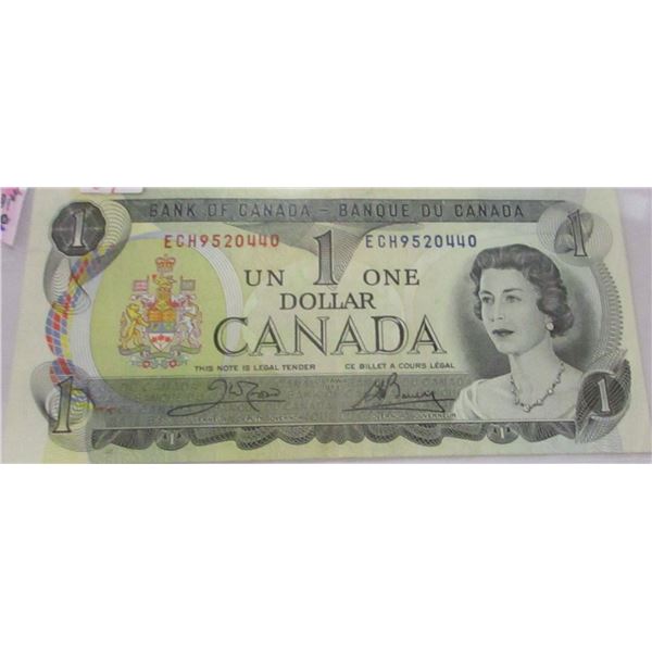 1973 BANK OF CANADA LAST OF $1 BILLS