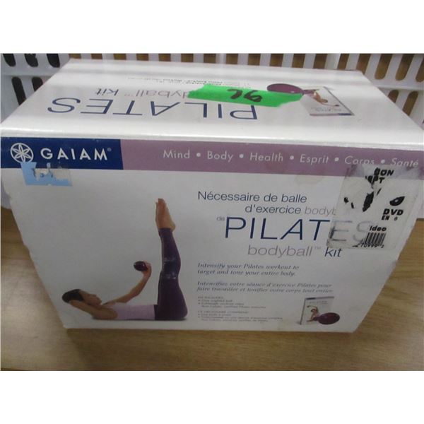 BOX C/W EXERCISE ITEMS