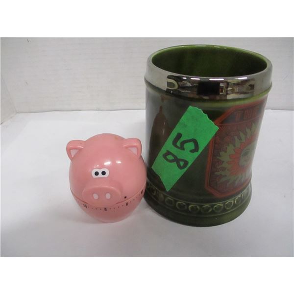THE SUN MUG & PIG KITCHEN TIMER