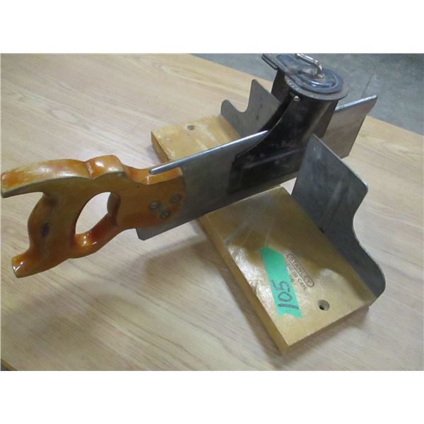 MITRE BOX C/W STANLEY SAW