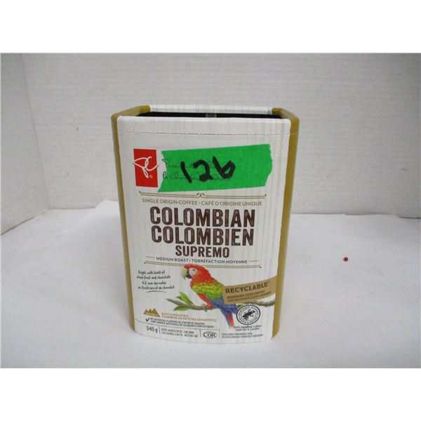 SHELF PULLS (AS IS):  COLUMBIAN SINGLE ORIGIN COFFEE (340G) - PACKAGE