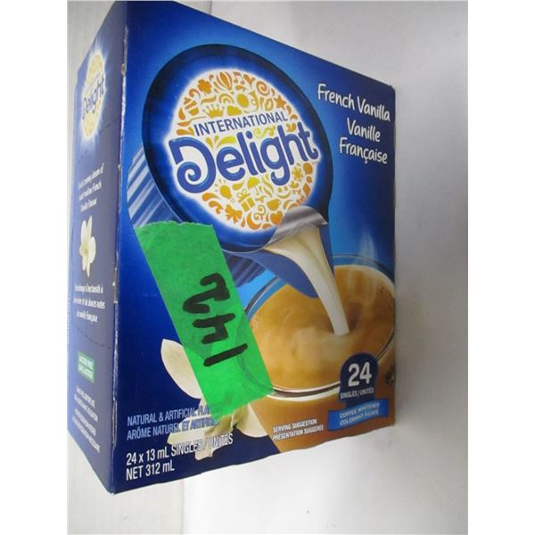 SHELF PULLS (AS IS):  INTERNATIONAL FRENCH VANILLA MIX (24 PACKS) (DATED)