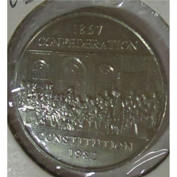 1982 CONFEDERATION CONSTITUTION CH/BU CANADA DOLLAR