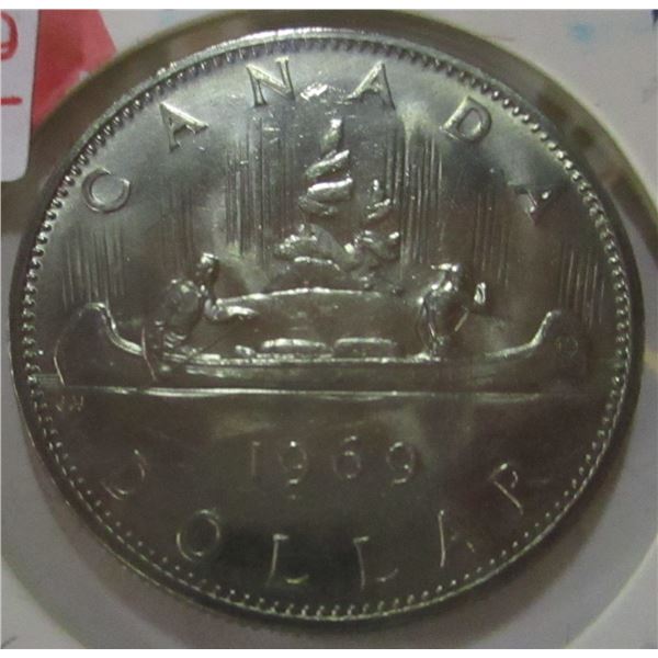 1969 CANADA UNCIRCULATED VOYAGER DOLLAR