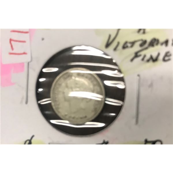 1890H VICTORIAN CANADA SILVER FIVE CENT