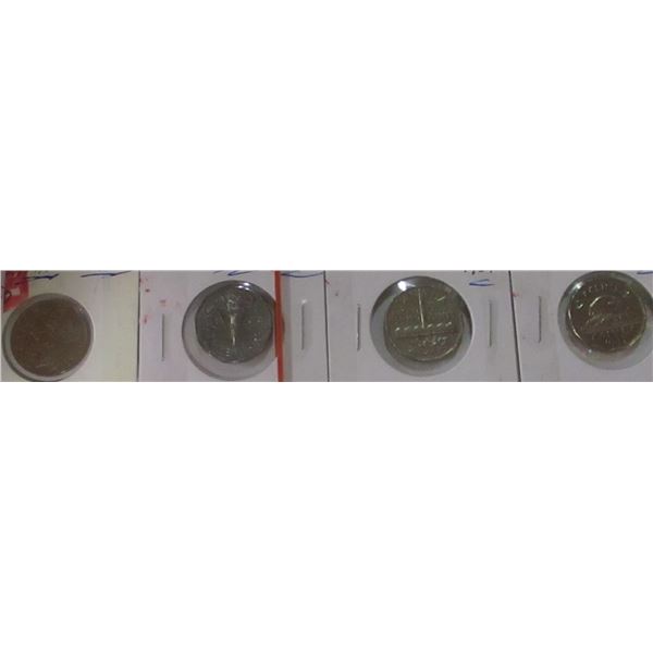 1930, 1944, 1951, 1947 BEAVER TYPE SET CANADA NICKELS