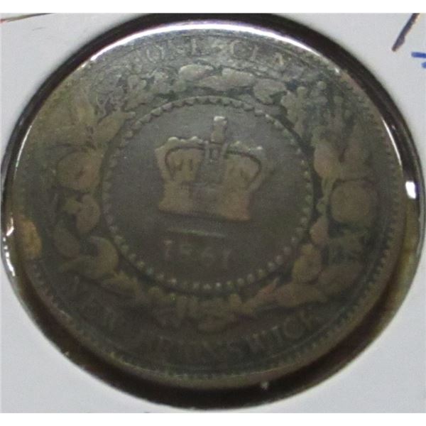 1861 VICTORIAN NEW BRUNSWICK PENNY TOKEN