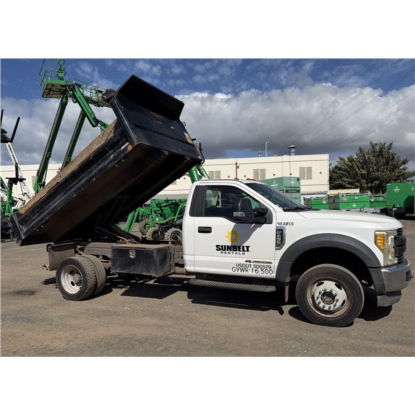 (984056) 2017 Ford F450 Dump Truck 4x4 , Lic. 155TWB, 43466 Miles (Runs & Dumps - See Video)