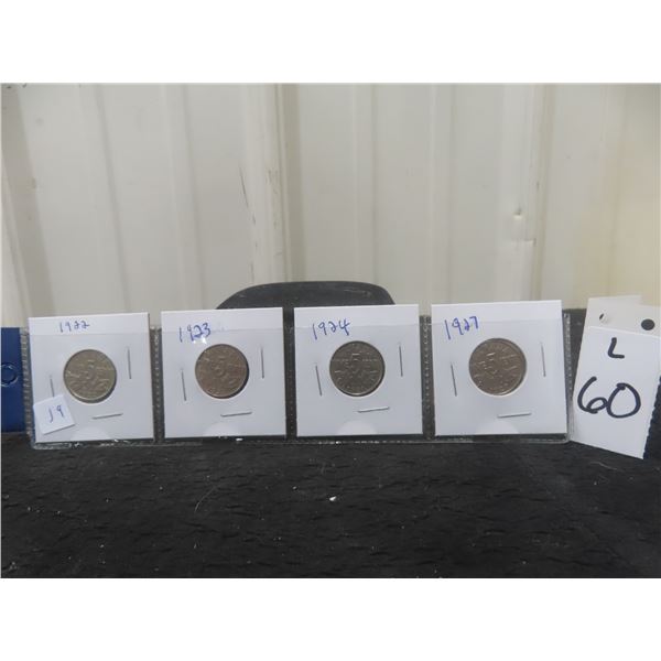 1922, 1923, 1924, 1927, Tombck Nickels