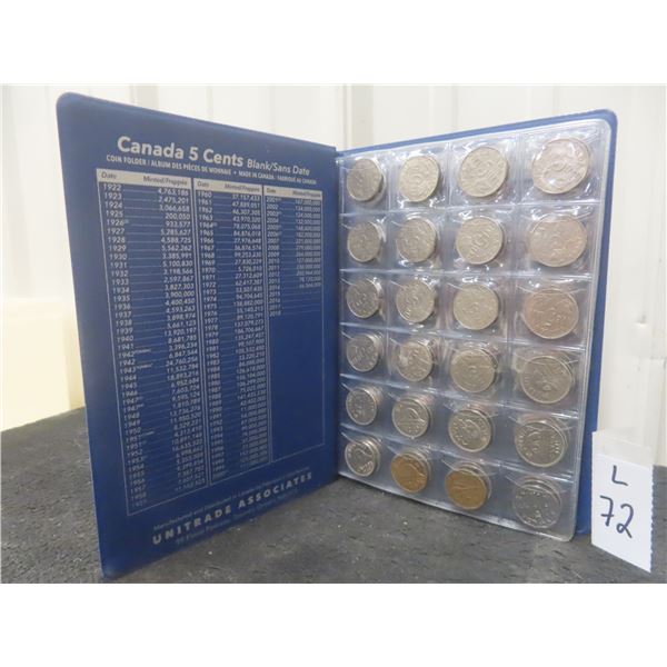 Complete Set of Nickels 1922-2012