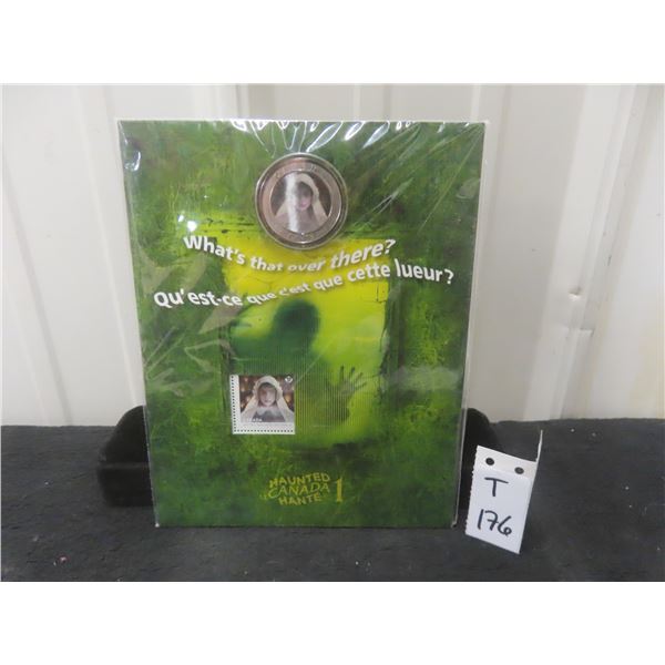 2014 Haunted CANADA 25 Cent Coin & Stamp Set