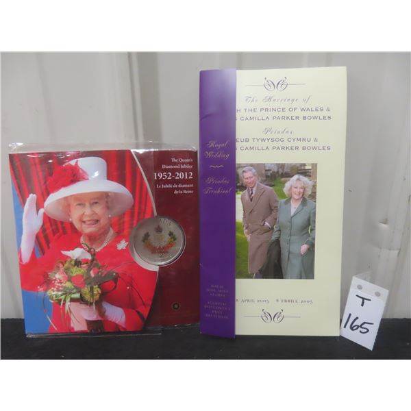 2012 RCM the Queens Diamond Jubilee 50 Cent Coin & 2005 ROYAL Marriage Stamp Set