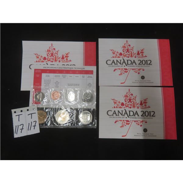 3 2012 Uncirculated Canadian Coin Sets