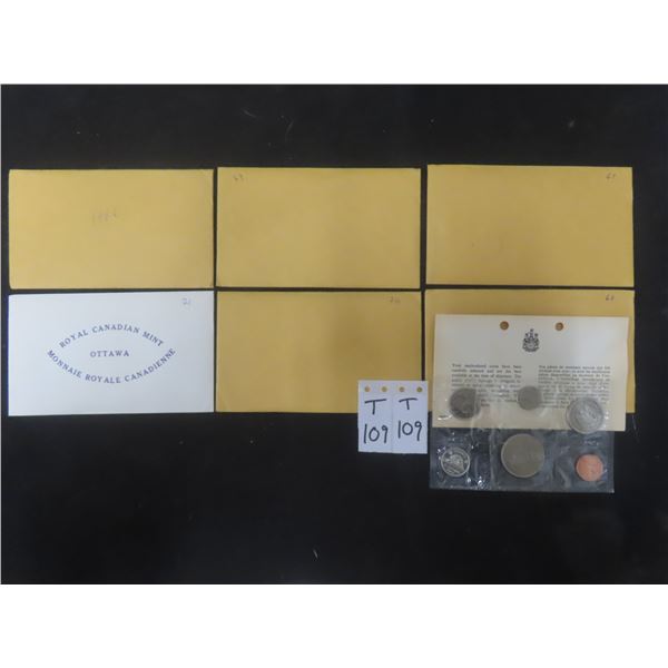 6 Uncirculated Canadian Coin Sets 1968, 68, 69, 69, 70, 71