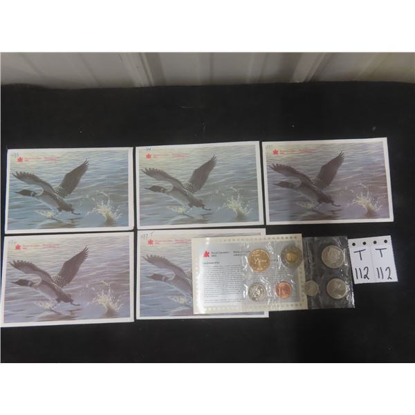 5 Uncirculated Canadian Coin Sets 1993, 94, 95, 96, 97
