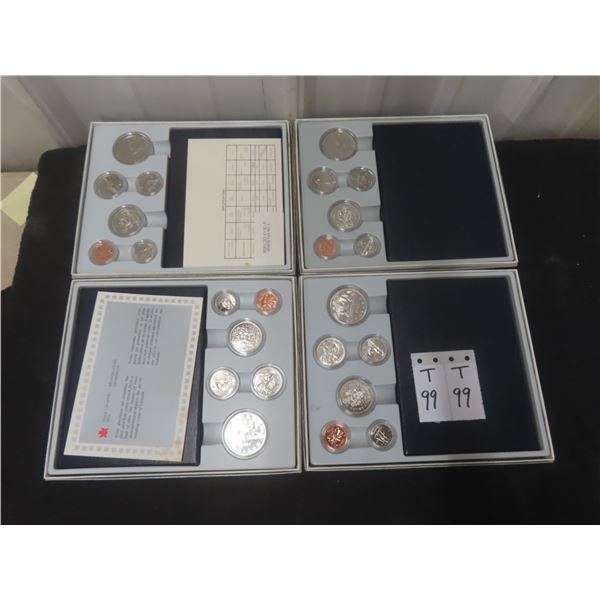 4 - RCM Specimen Coin Sets 1983, 84, 85, 86