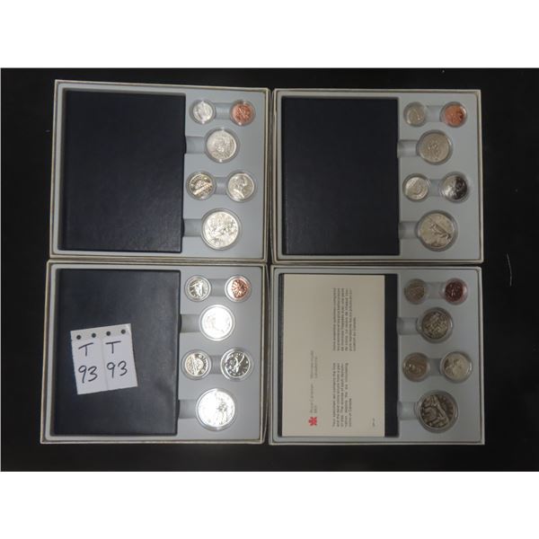 4 Canadian Specimen Coin Sets 1981, 82, 82, 87