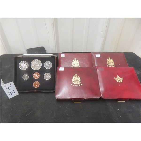 5 Uncirculated Canadian Coin Sets 1975, 76, 77, 79, 80