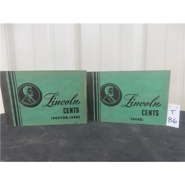 2 Lincoln Head Cent Coin Books