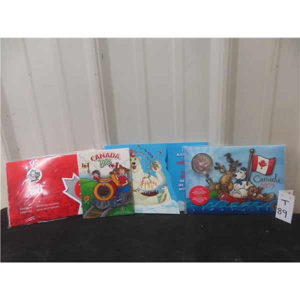 3 Canadian Commemorative Coins/coin Sets & CANADA 150 Post Keepsake